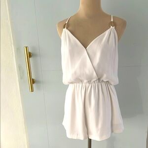 Elegant White Sleeveless Romper